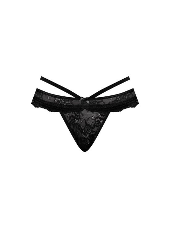 Magic Silk Ooh La Lace Peek-a-Boo Cheeky Panty Black