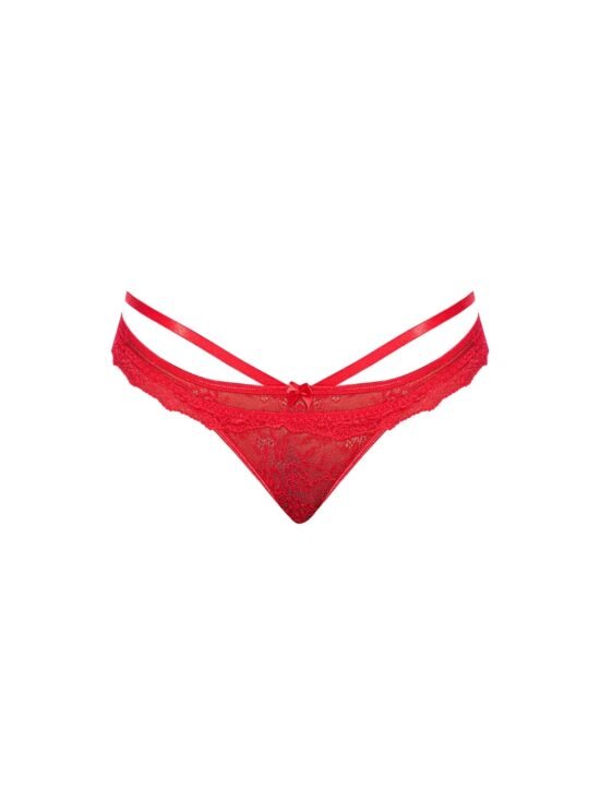 Magic Silk Ooh La Lace Peek-a-Boo Cheeky Panty Red