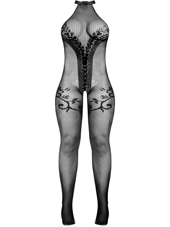 Magic Silk Seamless Halter Bodystocking Black One Size
