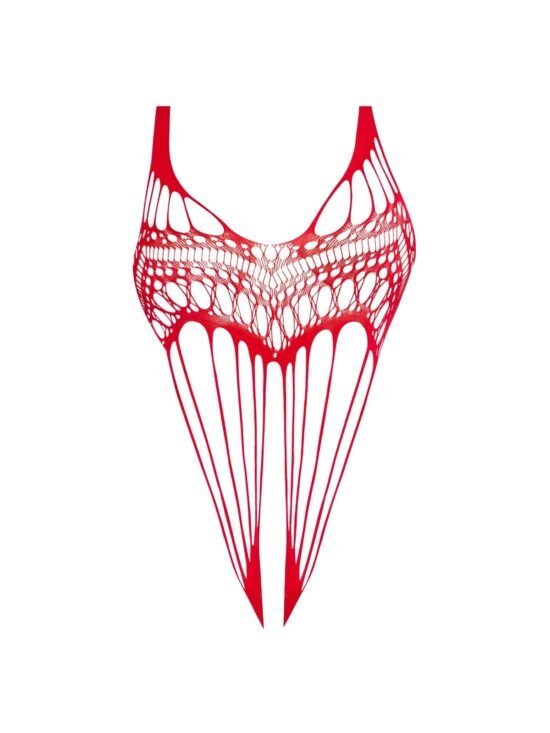 Magic Silk Seamless Open-Crotch Teddy Red One Size