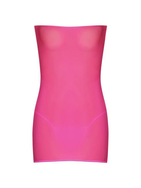Magic Silk Club Seamless Mesh Dress & G-String Pink One Size