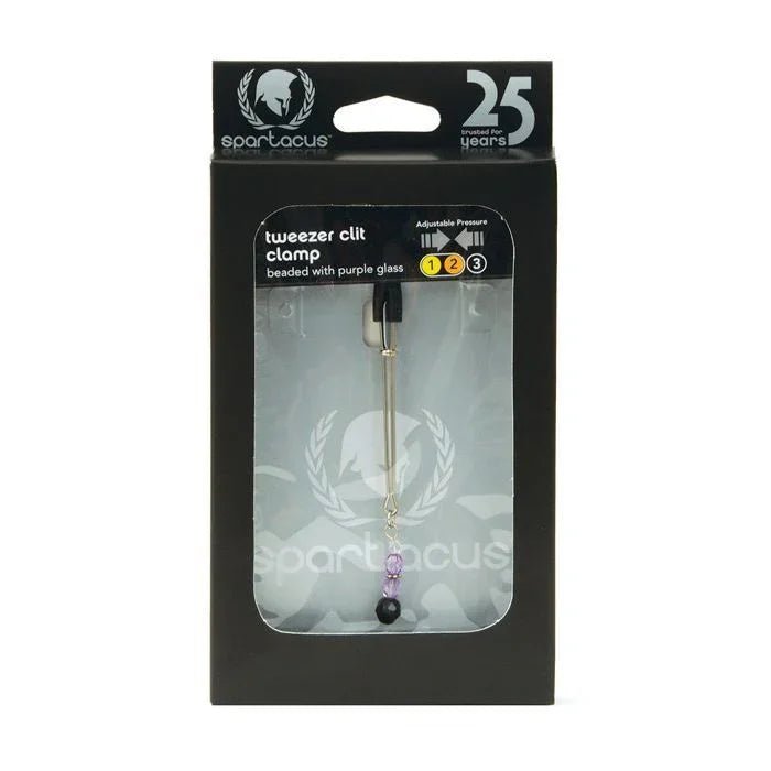 Spartacus Beaded Tweezer Style Clit Clamp Purple