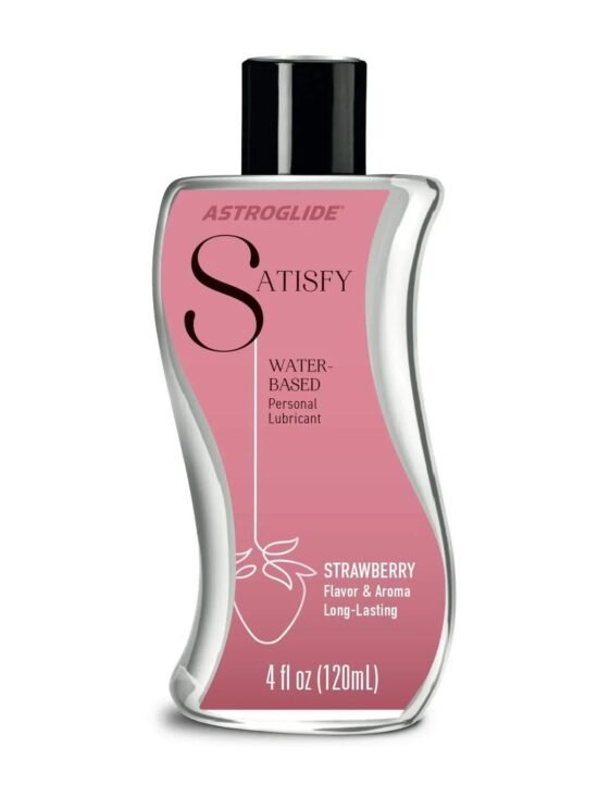 Astroglide Satisfy Strawberry Adult Retail Only Quality Lubricant 4 oz