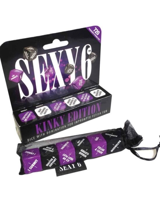Sexy 6 Dice Kinky Edition Couples Fantasy Role Play Game with 720 Seductive Scenarios