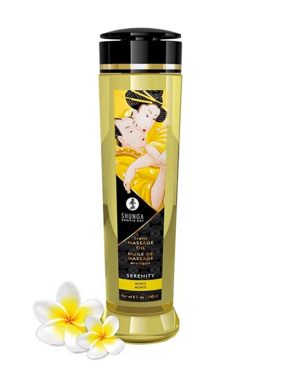 Shunga Erotic Massage Oil Serenity Monoi 8 Oz