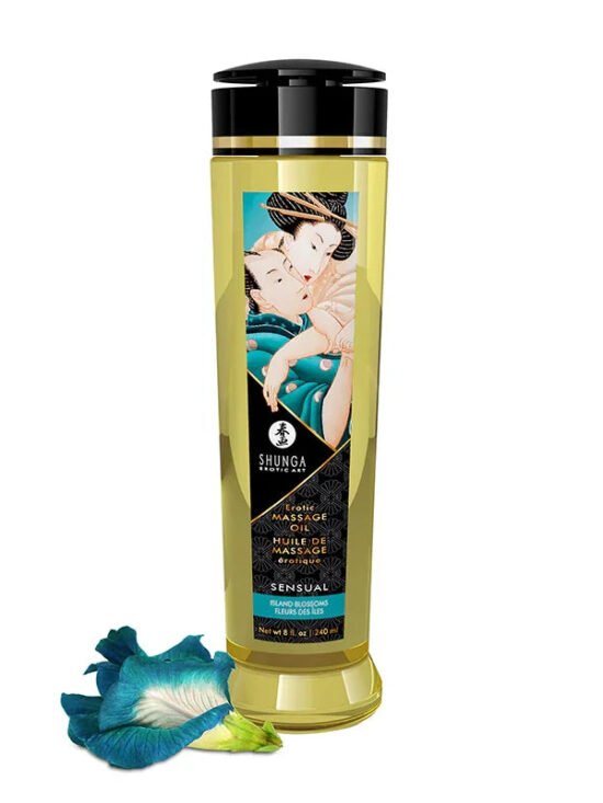 Shunga Erotic Massage Oil Island Blossoms 8 Oz