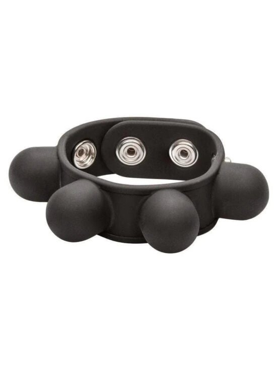 Silicone 2 Oz Weighted Adjustable Ball Stretcher with Penis Ring