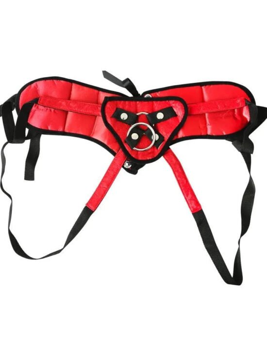 Sportsheet Curvy Collection Sunset Lace Corsette Adjustable Strap-On - Plus Size - Red