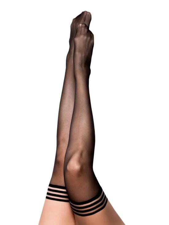 Kixies Taylor Sheer Thigh Highs Black