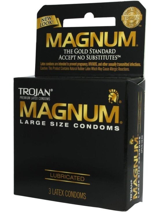 Trojan Condom Magnum Large Size Lubricated 3 Pack