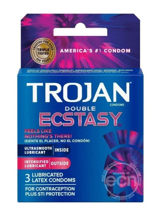 Trojan Double Ecstasy Condoms 3 Pack