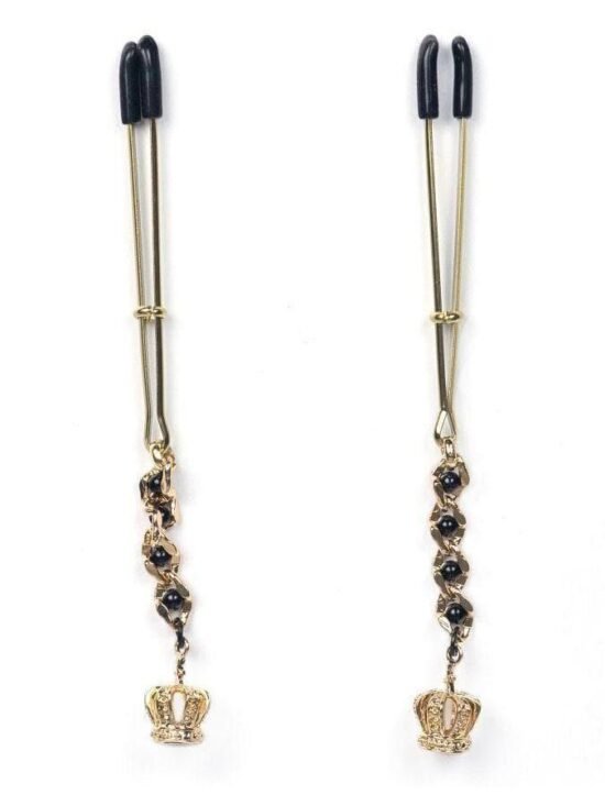 Tweezer Nipple Clamp w/ Crown Pendant