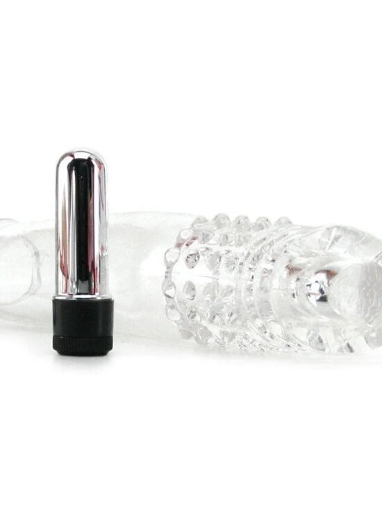 Vibrating Penis 3.5" Male Extender Enhancement Sleeve with Bullet Vibrator