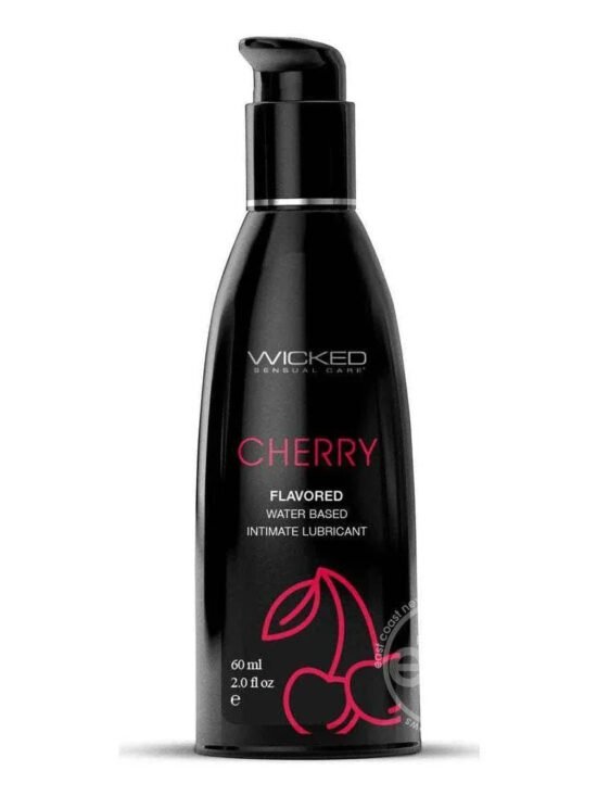 Wicked Aqua Water Based Flavored Intimate Lubricant Cherry
