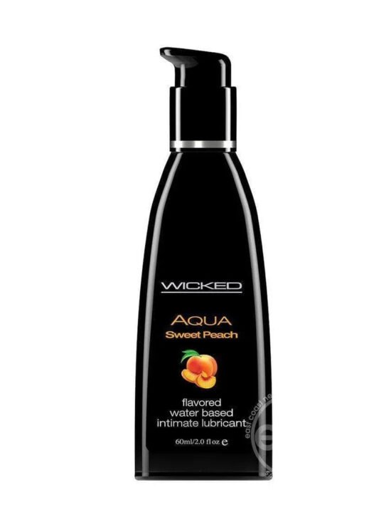 Wicked Aqua Water Based Flavored Intimate Lubricant Sweet Peach