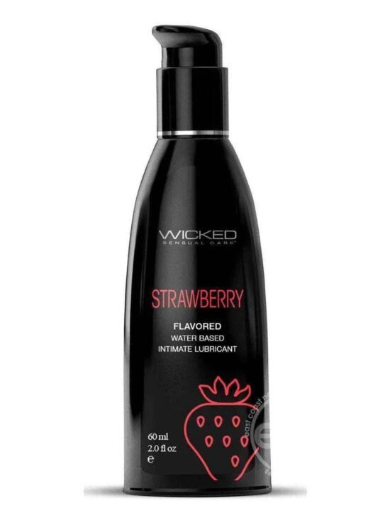 Wicked Aqua Water Based Flavored Lubricant Strawberry