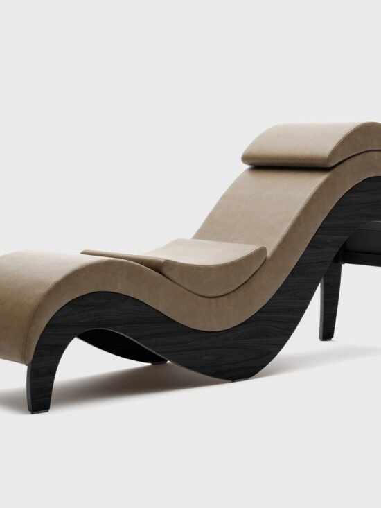 Liberator Supervio Premium Distressed Ultraleather Sex Chaise with Black Oak Frame and Cuff Kits (Copy)