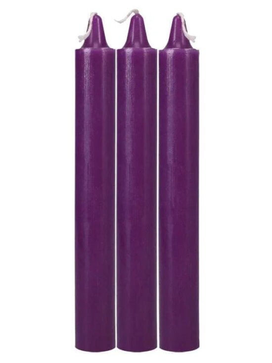 Japanese Drip Candles 3-Pack Purple
