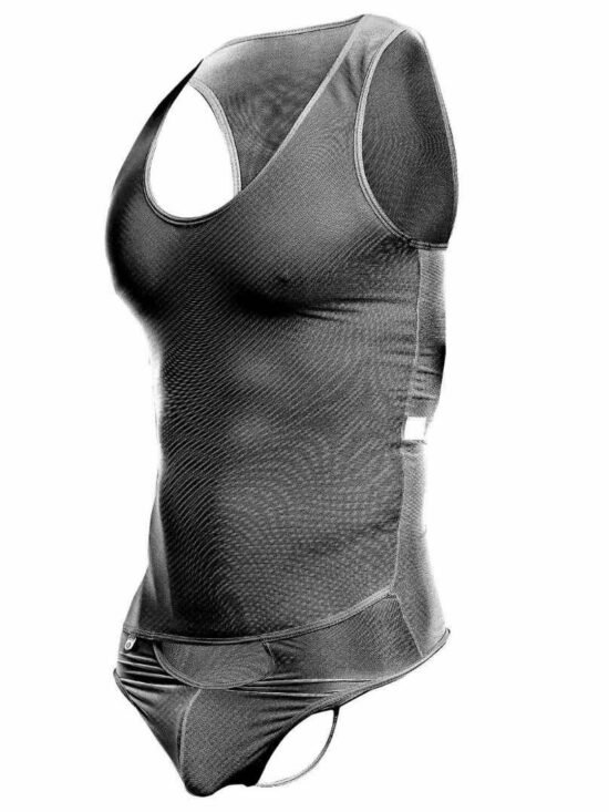 Male Basics Mob Men's Sexy All Over Sheer Body Suit Black
