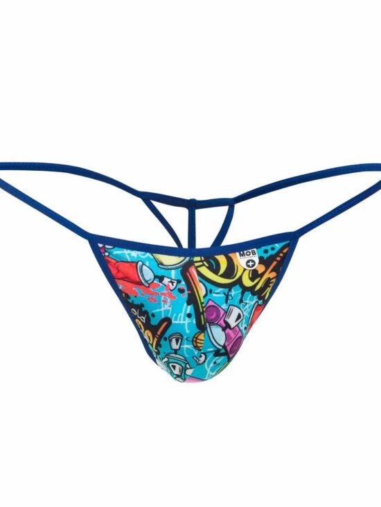 Male Basics MOB Men's Hipster T-Back Thong Print Music