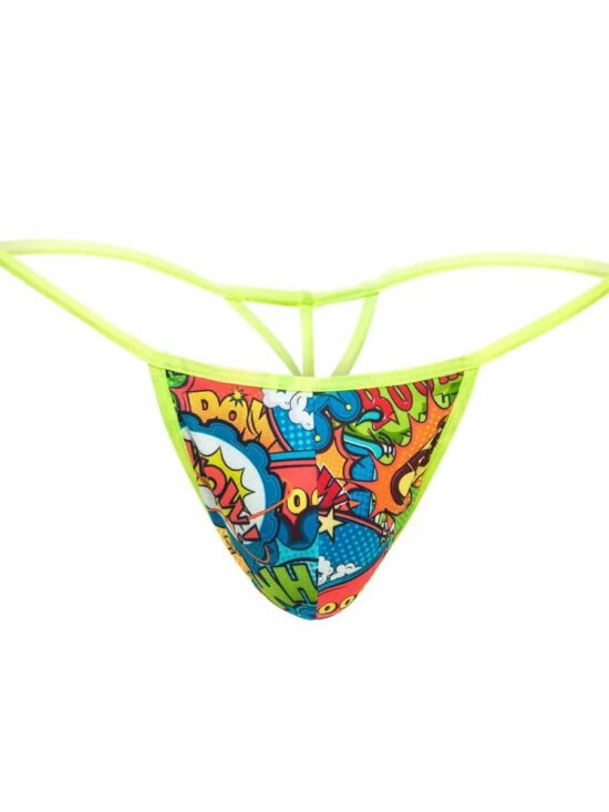 Male Basics MOB Men's Hipster T-Back Thong Print WOW