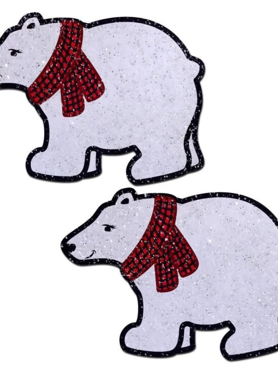 Pastease Polar Bear with Scarf Sparkling Nipple Pasties