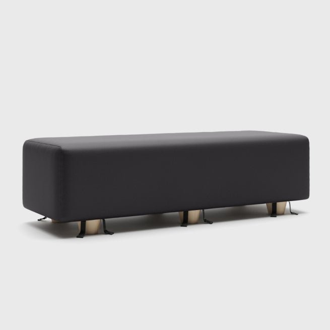 Liberator Prelude Ultraleather Bondage Bench with Wood Feet and Cuffs Black