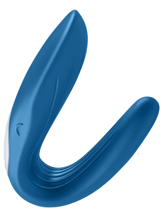 Satisfyer Double Whale Silicone USB Rechargeable Couples Vibrator Waterproof Blue