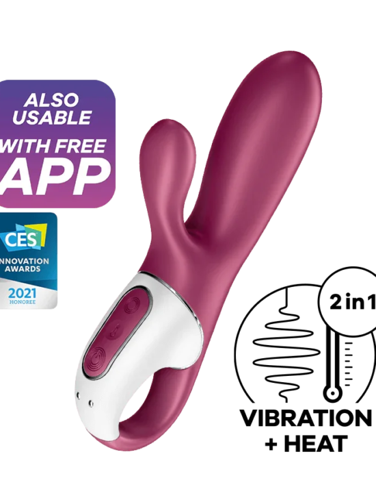 Satisfyer Hot Bunny Warming App Enabled 12 Level Rabbit Vibrator Purple