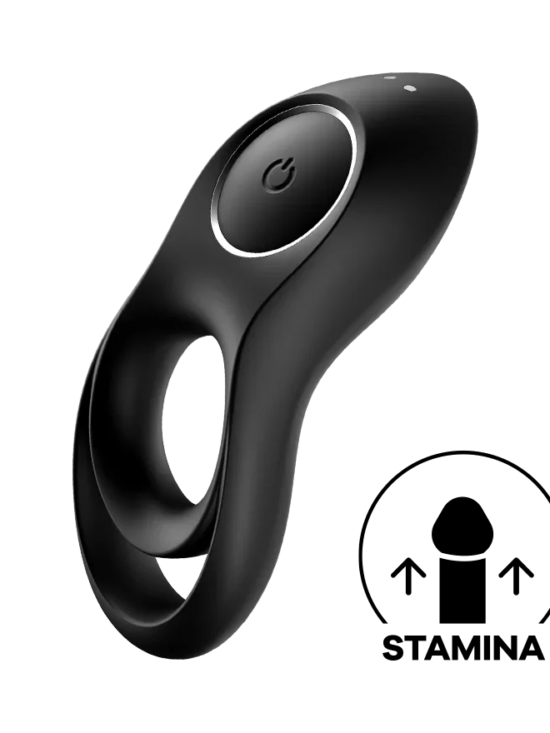 Satisfyer Lengendary Duo Silicone Couples 12 Level Vibrating Penis & Ball Ring Black