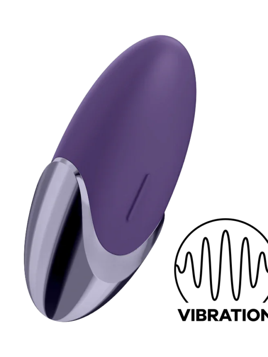 Satisfyer Lay-On Purple Pleasure Silicone USB Recharge Vibrator Waterproof Purple