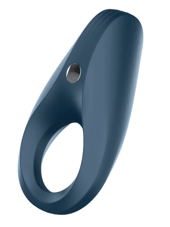 Satisfyer Rocket Ring Silicone USB Recharge 10 Level Ribbed Vibrating Penis Ring Blue