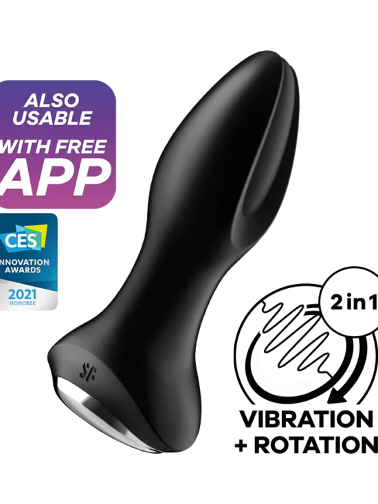 Satisfyer Rotator Plug 2+ Vibrating 10 Level App Enabled Double Anal & Rimming Stimulator