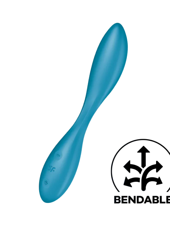 Satisfyer G-Spot Flex 1 Rechargeable Silicone Classic and Rabbit Style Vibrator Petrol