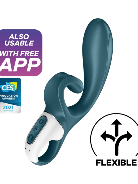 Satisfyer Hug Me Rechargeable Silicone Rabbit Vibrator with Clitoral Stimulation
