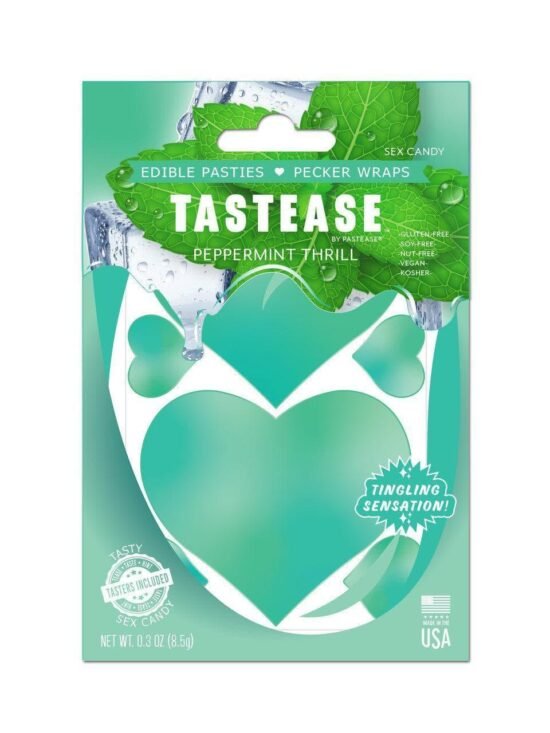 Tastease by Pastease Peppermint Thrill Candy Edible Pasties & Pecker Wraps