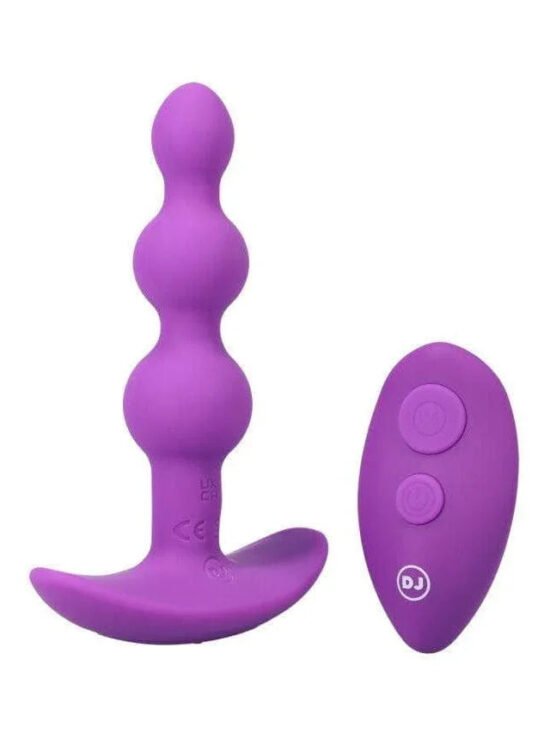 A-Play Shaker Rechargeable Silicone Beaded Anal Plug with Remote Control